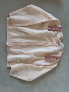 BeBe リボン付きカーディガン ピンク