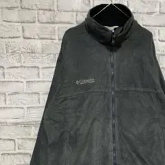 コロンビア　フリースジャケット　ブラックL ロゴ刺繍アウトドア0212