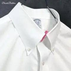 美品 ブルックスブラザーズ BD ピンポイントオックス 白 17.5-35