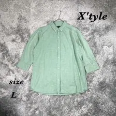 X'tyle エクスタイル (L) カラーシャツ ボタンダウン カジュアルのサムネイル