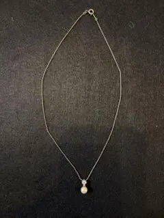 【遺品整理】シルバーネックレス/パール/ストーン付き