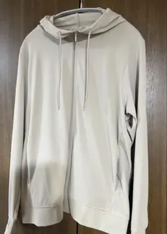 ユニクロ　エアリズム　フルジップパーカー　ベージュ　XL レディース