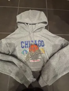 SHEIN CHICAGO バスケットボール パーカー グレー Mのサムネイル