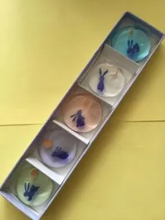 ウサギと月の箸置き 5個セット