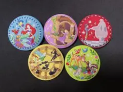 ディズニー　刺繍　缶バッチ　5種