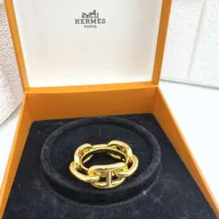 美品】エルメス スカーフリング カレ90用 シェーヌダンクル ゴールド