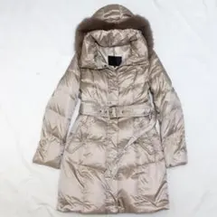 美品 アンタイトル 3way ファー フード付き ダウン コート 2 ベージュ