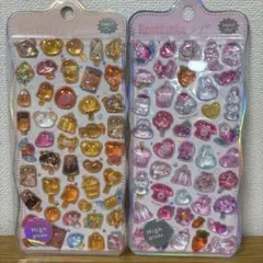 ぷっくり3Ｄシール2セットぷっくりシールうるちゅるボンボンドロップ風シール