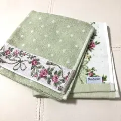 お値下げ‼️Sanderson ウォッシュタオル 2枚セット 花柄のサムネイル