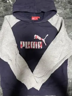 Puma ネイビー グレー パーカー 150❗️日曜日までセール❗️