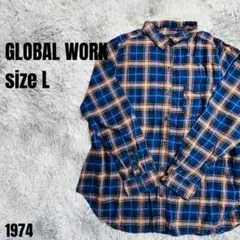 GLOBAL WORK グローバルワーク チェック柄シャツ Lサイズ 1974