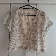 ローリーズファーム♡シアーカーディガン　ドット柄　アイボリー　フリーサイズのサムネイル