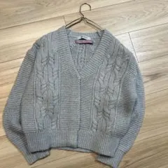 NANO univers☆グレー☆カーディガン 長袖　ニット　ラメ　セーター