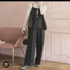 フリークスストア　ウーリータッチビスチェパンツセット　ブラック