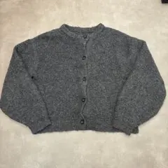 COCA コカ　ペンギンスリーブブークレカーディガン レディース グレー