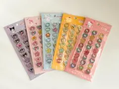 サンリオ　おはじきふうシール　キティ　ポムポムプリン　クロミ　マイメロディ　５枚