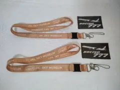 JAL SKY MUSEUM ストラップ ボーイング777 シール 2セット