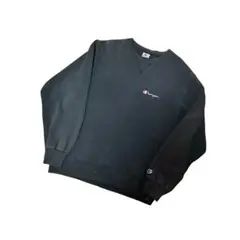 90s Champion 前V スウェット M ブラック フェード