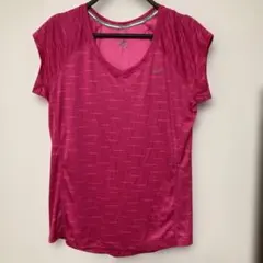 Nike ピンク ドット柄 半袖ドライフィットTシャツ