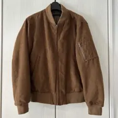 UNIQLO MA-1 メンズ　スエードブルゾン　ブラウン　Mサイズ　アウター