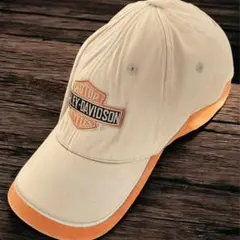 Harley-Davidson ベージュオレンジキャップ L/XL