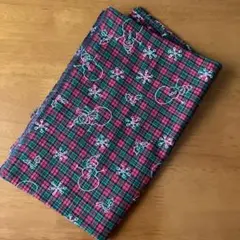 クリスマス生地 プリント生地 ハギレ 雪だるま柄 パッチワーク　タータンチェック