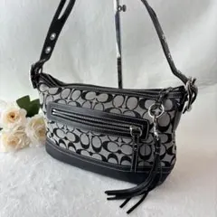 COACH ワンショルダー シグネチャー キャンバス レザー Y2K 9363