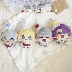 【ブルー】にじまるっと ヘッドドレス ぬい服 10cm 帽子 着ぐるみ①