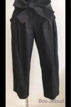 Bou Jeloud ウエストリボンテーパードパンツ