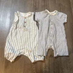 ユニクロ　ベビーロンパース　ボーダー
