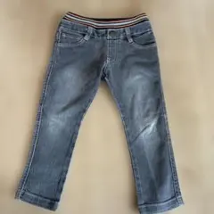 デニム スリムフィットパンツ ジーンズ　ジーパン　110㎝　黒　ブラックポケット