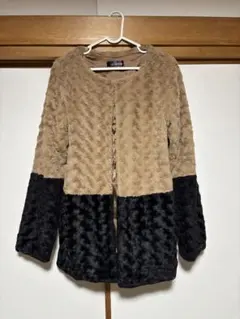 リゼクシー フェイクファー バイカラーコート