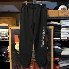 企業モノ 90s vintage Budwriser スウェットパンツ 黒