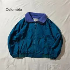 Columbia 中綿ジャケット ターコイズ フリースライナー 好配色 短丈