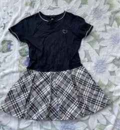 クミキョク　半袖ワンピース　110 120 ドッキングワンピース