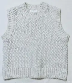 H&M ニットベスト オフホワイト XS