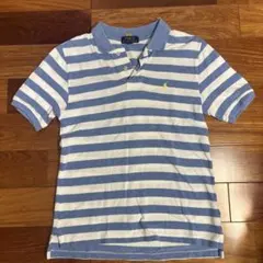 Polo Ralph Lauren 半袖ポロシャツ 青と白ストライプ (正規品)