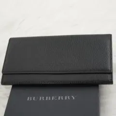 新品　BURBERRY LONDON 長財布　レザー　ノバチェック　ブラックのサムネイル
