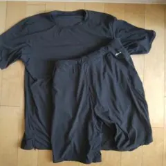 ellesse メンズ　テニスウェア上下セット　ブラック　グレー　L