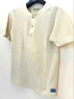 【美品】R.NEWBOLD ヘンリーネック Tシャツ 半袖 ベージュ 春夏