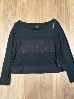 【Reebok】シースルー切替ロングTシャツ_Mサイズのサムネイル
