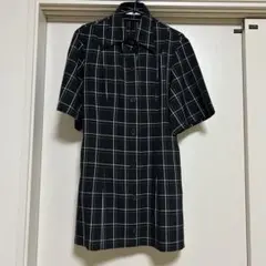 SLY チェック柄 半袖ワンピース 黒