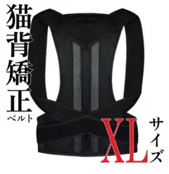 ▶猫背矯正 姿勢サポートベルト インナーOK ブラック