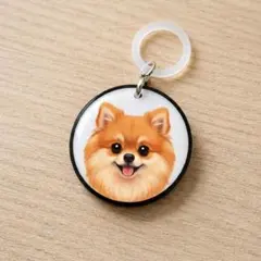 ポメラニアン オレンジ 傘マーカー ボトル 犬チャーム ハンドメイドのサムネイル