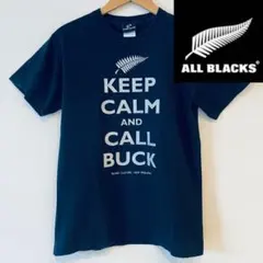 美品オールブラックス　目を惹く希少なコラボ限定デザイン　ガシガシ着れる黒Ｔシャツのサムネイル