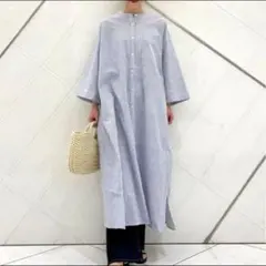 美品　URBAN RESEARCH DOORS　バンドカラー　シャツワンピース