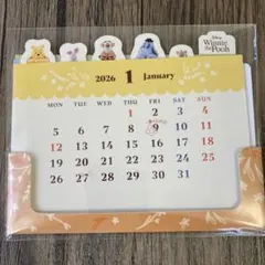 一番くじ　くまのプーさん 卓上カレンダー 2026年1月