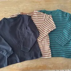 UNIQLO クルーネックTシャツ　長袖　140 3枚セット　コットン