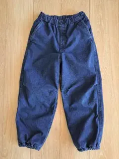 ユニクロ◆暖パン デニム 裏フリースウォームイージーパンツ◆120㌢