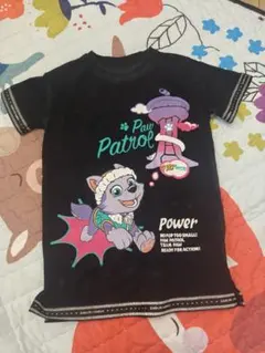 美品•パウ・パトロール エベレスト ワンピース風 半袖Tシャツ ブラック 110